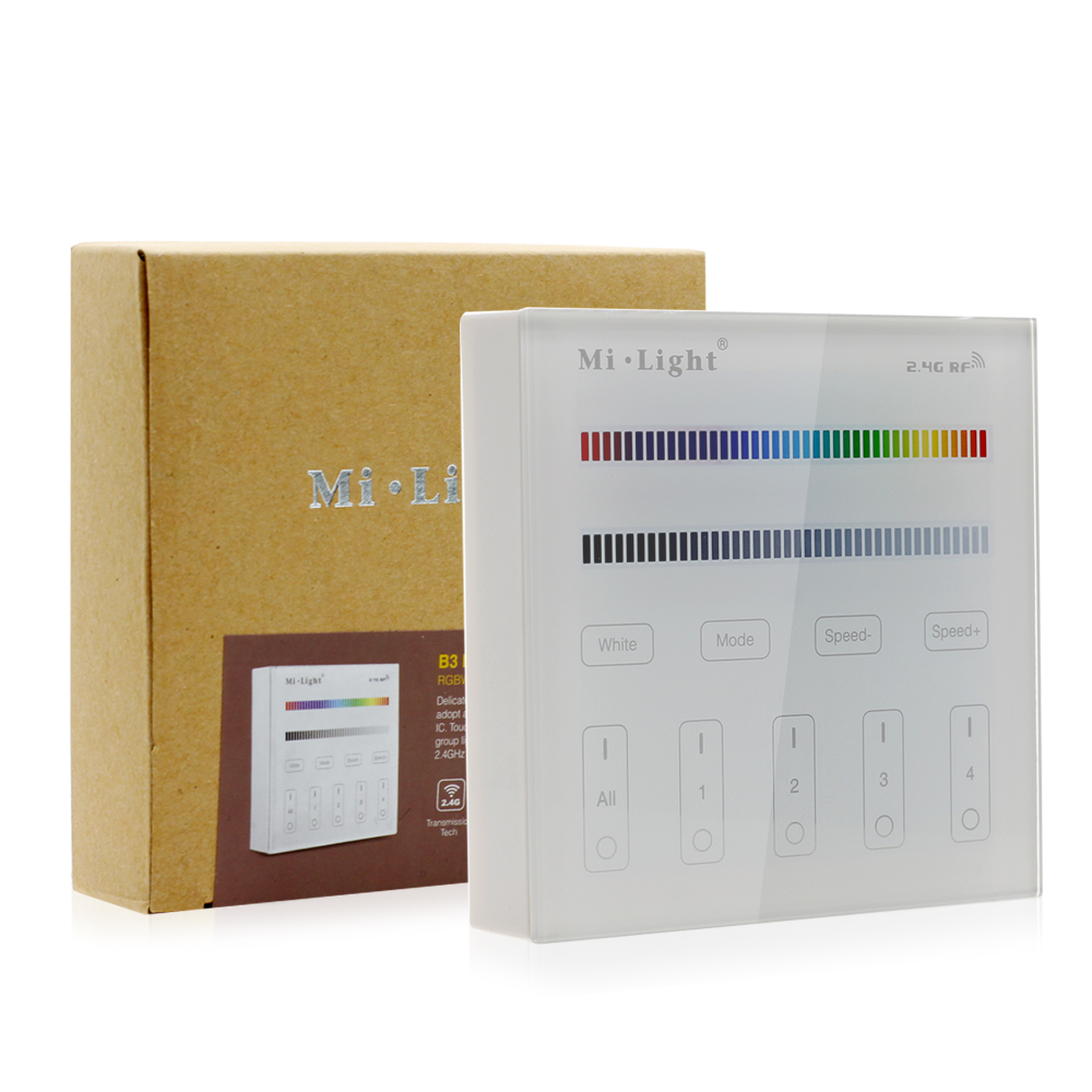 B3 4-Zone RGB/RGBW Smart Panel Remote Controller For RGB/RGBW LED Strip Lights